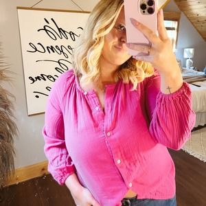 Gap Hot Pink Button Down